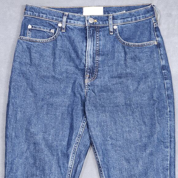 Everlane Original Cheeky Jean Straight High Rise Dark Wash 30 Regular Stretchy - Picture 3 of 10